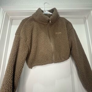 SKIMS Warm Brown Sherpa Jacket
